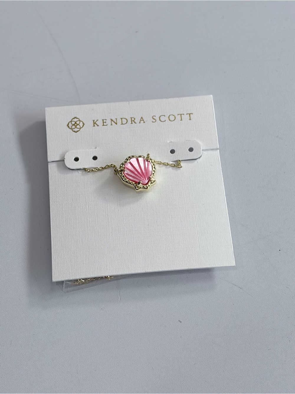 Kendra Scott Pink Shell Pendant Necklace - Gold